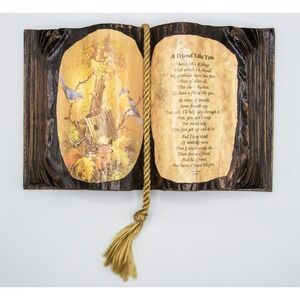 Vintage 1987 Judith Bond A Friend Like You Open Book Resin Bluebirds 11x8.5